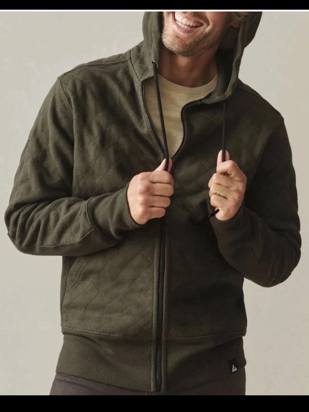 American Giant Men's Diamond Stitch Classic Full Zip Size Medium Green NWOT